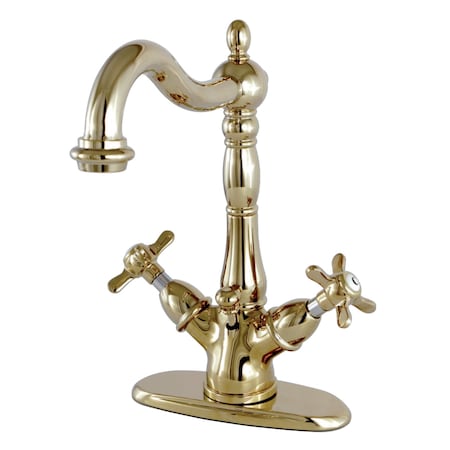 Essex 2-Handle Bathroom Faucet W/Brass Pop-Up & Cover Plate,Brass